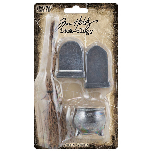 Tim Holtz Idea-Ology Graveyard-4 Pieces