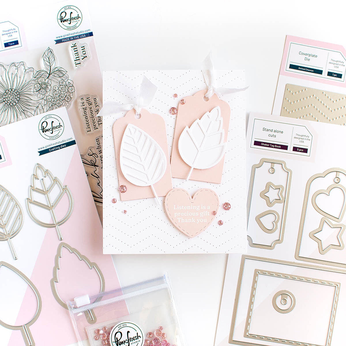 Pinkfresh Studio Die Set-Shaker Tag Book