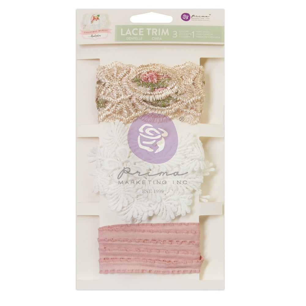 Prima Marketing Christmas Market By Frank Garcia Laces 1 Yard 3/Pkg
