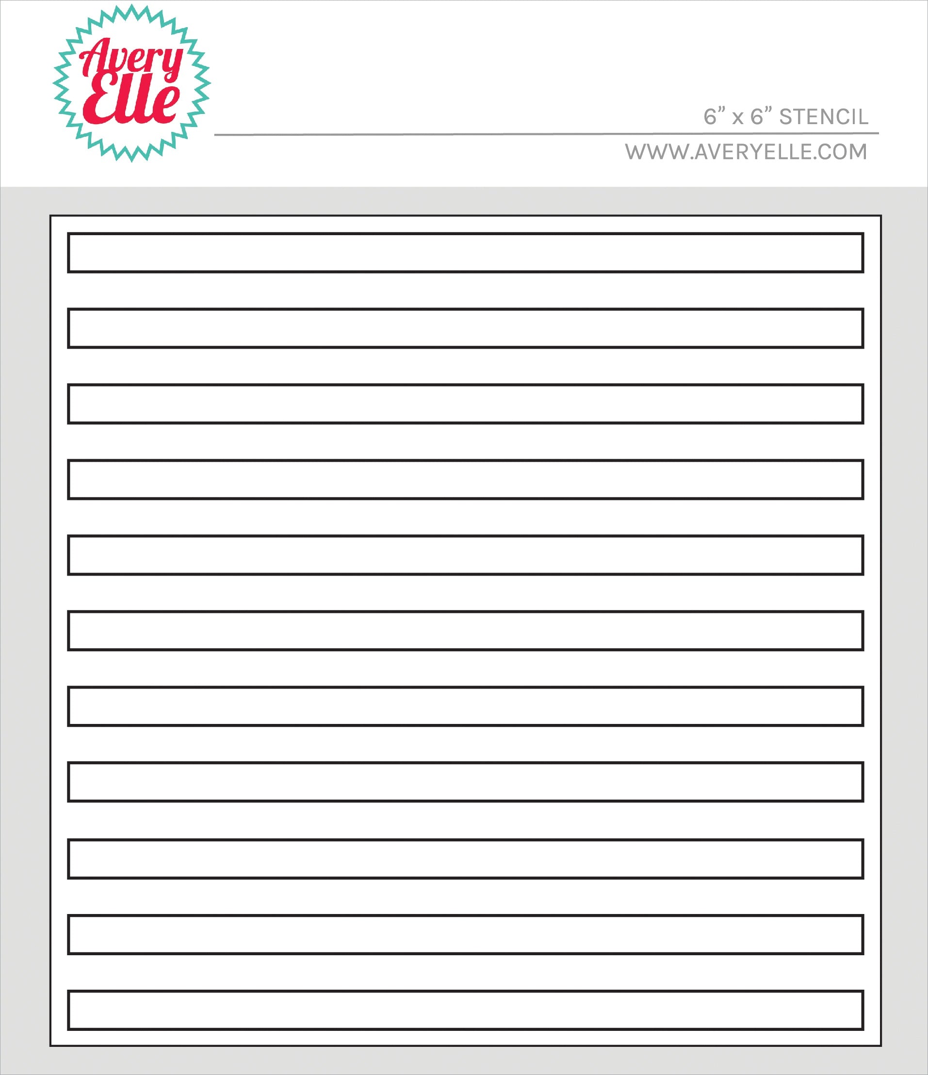 Avery Elle Stencil-Horizontal Stripes