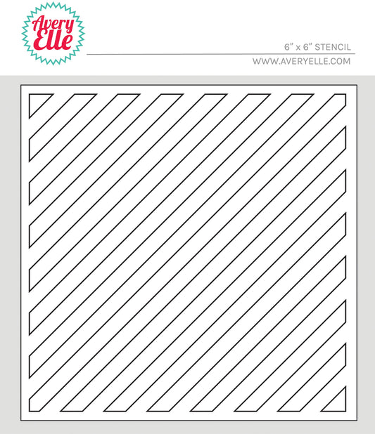 Avery Elle Stencil-Diagonal Stripes