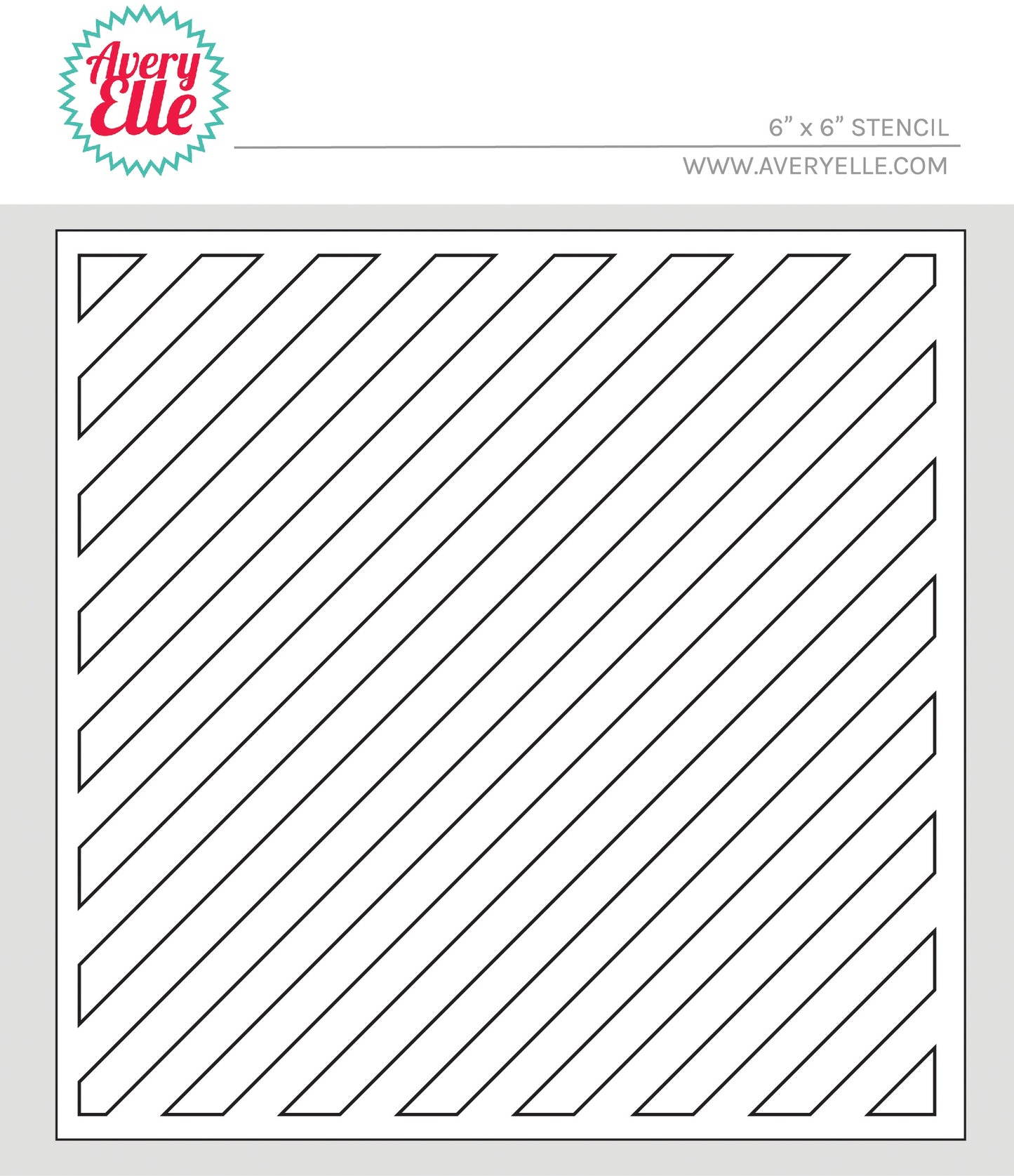 Avery Elle Stencil-Diagonal Stripes