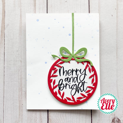 Avery Elle Clear Stamp Set-Wreath Tag Sentiments