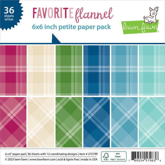 Lawn Fawn Double-Sided Paper Pad 6"x6"-Favorite Flannel