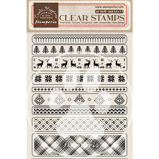 Stamperia Create Happiness Christmas Plus Clear Stamps-Christmas Borders