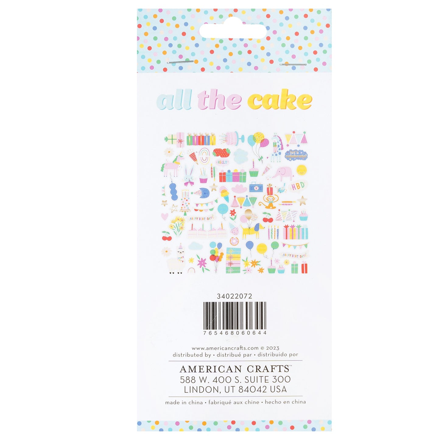 Pebbles All The Cake Cardstock Die-Cuts -Icons