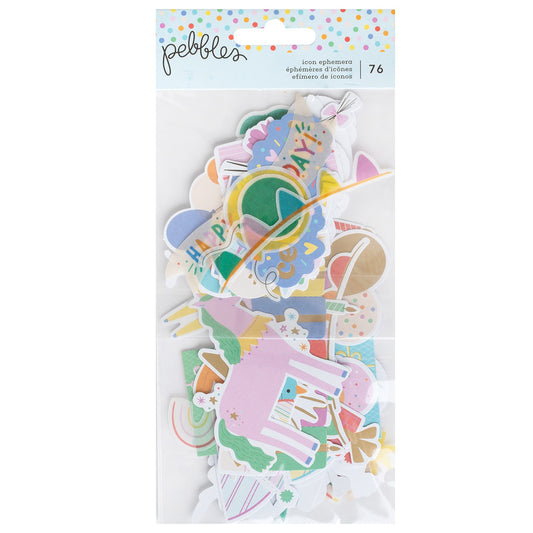 Pebbles All The Cake Cardstock Die-Cuts -Icons