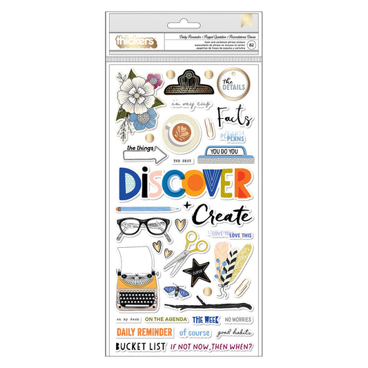 Vicki Boutin Discover + Create Thickers Stickers -Phrases