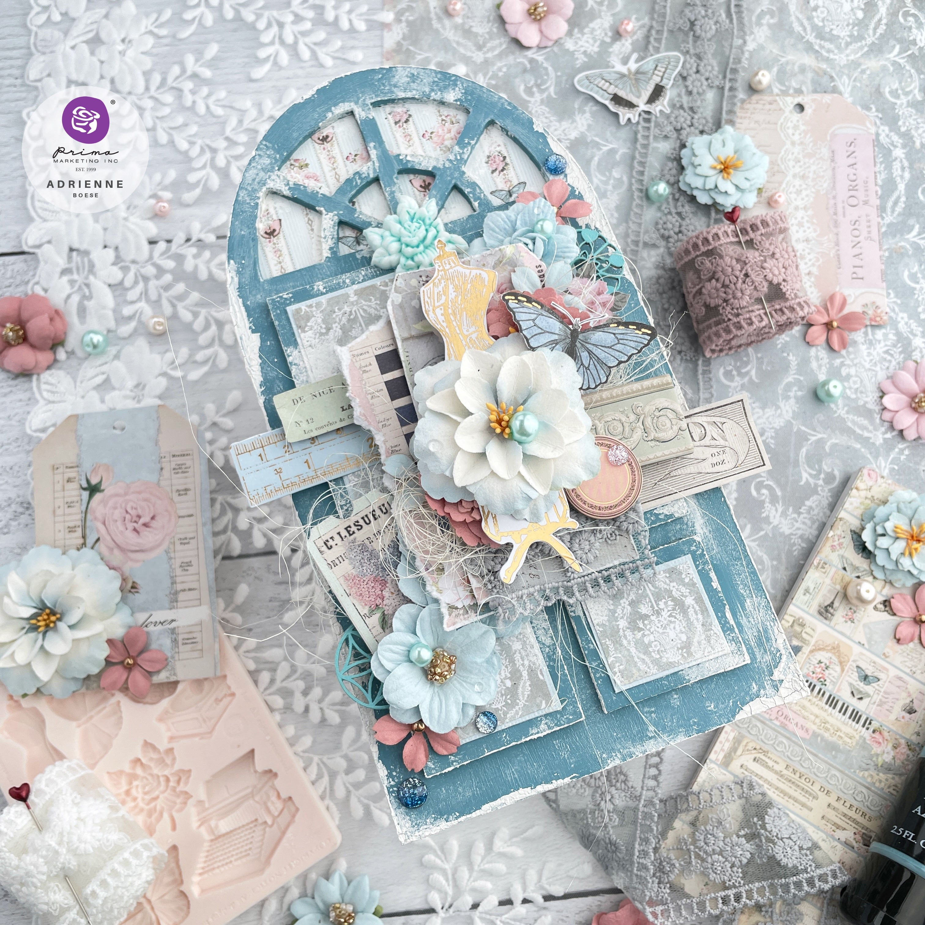 Prima Marketing - Frank Garcia French Blue Cardstock Ephemera