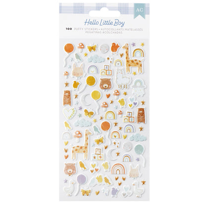 American Crafts Hello Little Boy Puffy Sticker