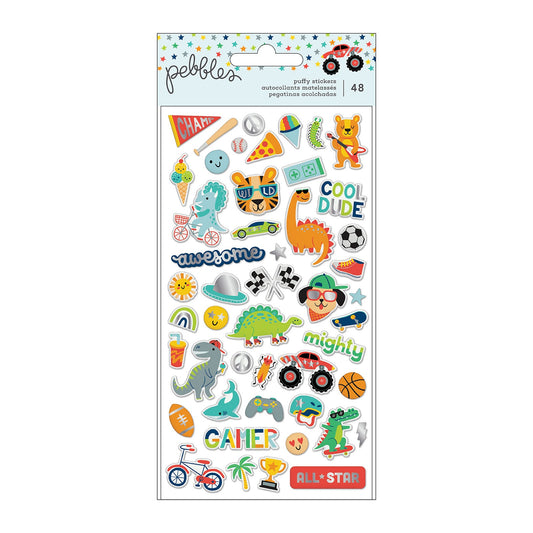 Pebbles Cool Boy Puffy Stickers