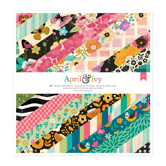 American Crafts April & Ivy Double-Sided Paper Pad 12X12