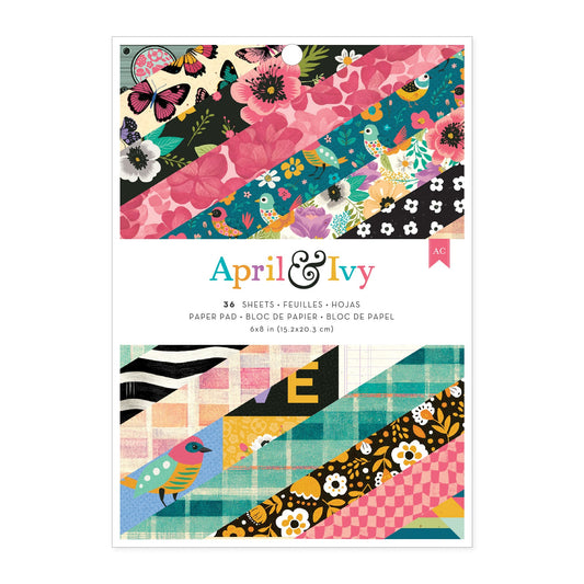 American Crafts April & Ivy Single-Sided Paper Pad 6X8