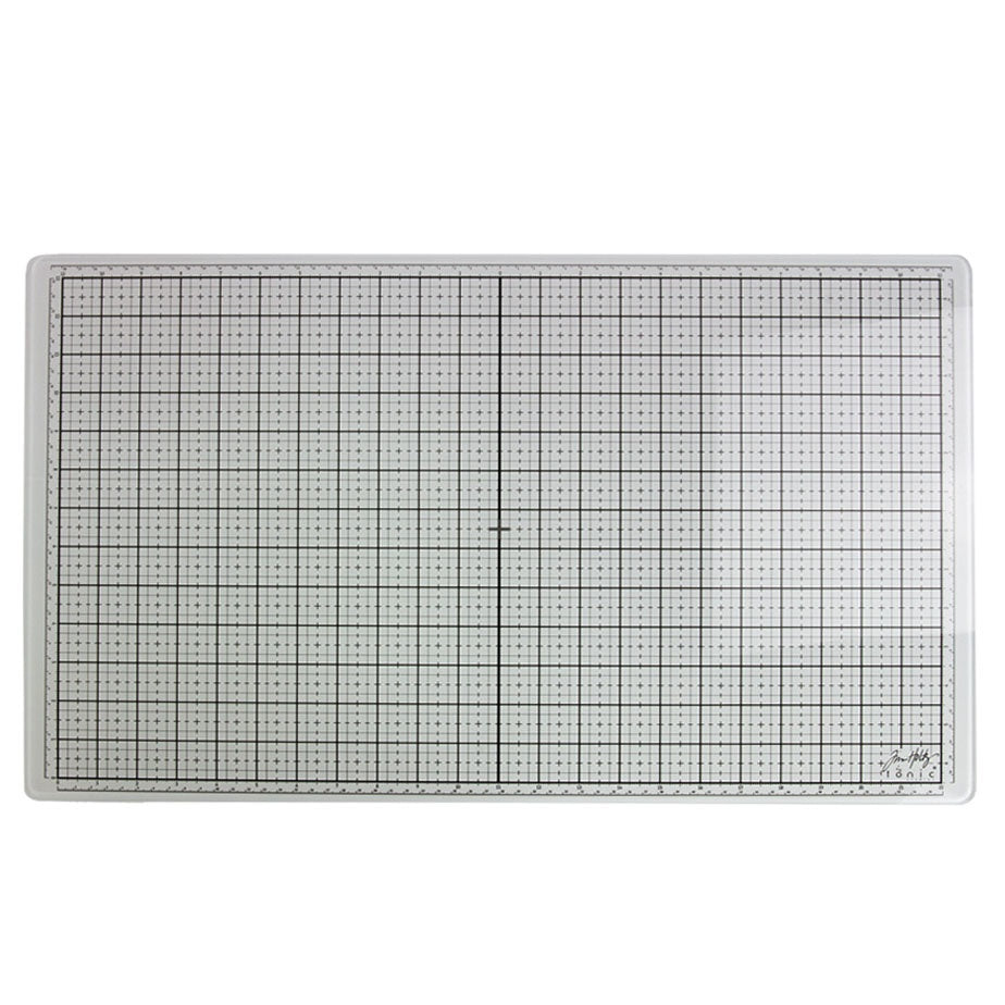 Tim Holtz Glass Studio Mat 23.75"X14.25"-White