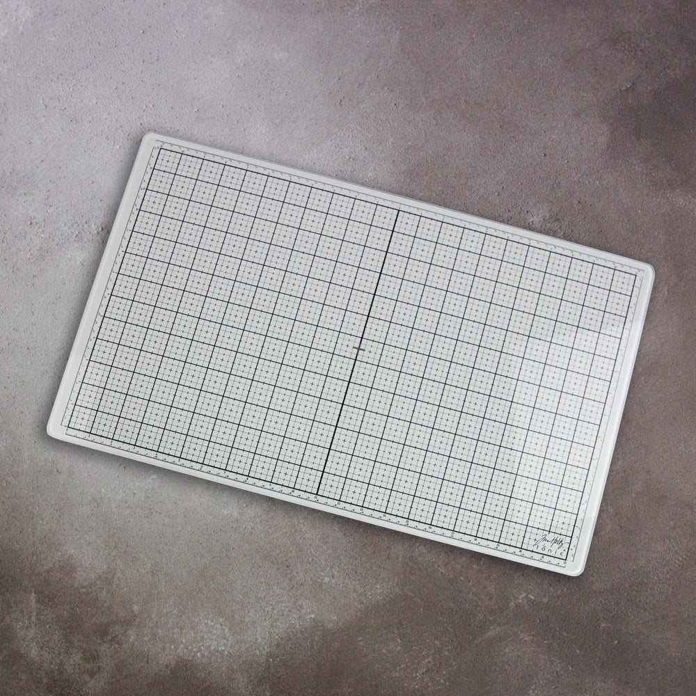 Tim Holtz Glass Studio Mat 23.75"X14.25"-White