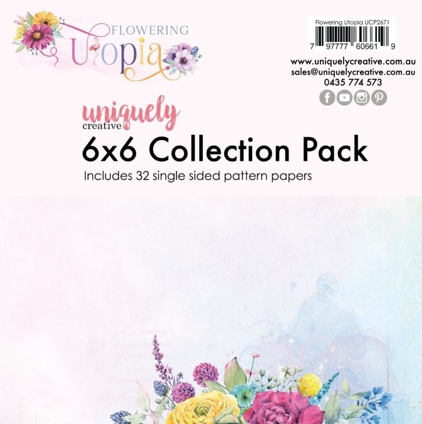 Uniquely Creative Flowering Utopia 6x6 paper pack