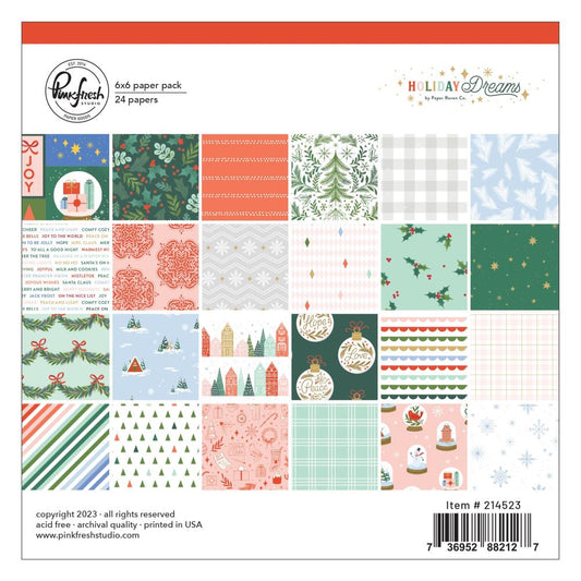 Pinkfresh Studio Holiday Dreams Double-Sided Paper Pack 6x6