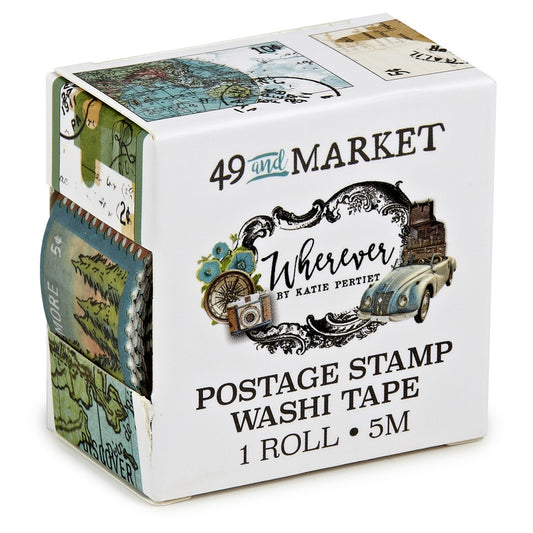 49 And Market Wherever Washi Tape Roll-Postage