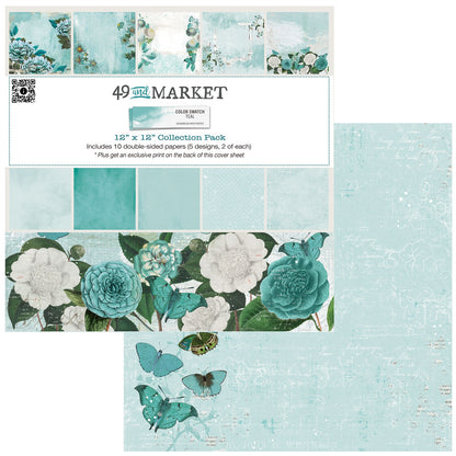 49 And Market Color Swatch: Teal Collection Pack 12x12