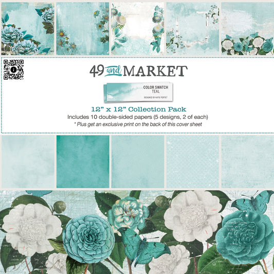 49 And Market Color Swatch: Teal Collection Pack 12x12