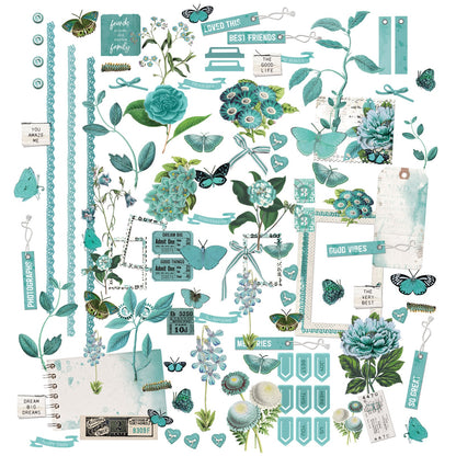 49 And Market Color Swatch: Teal Laser Cut Outs-Elements