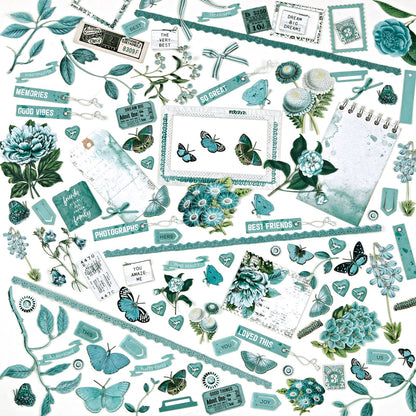 49 And Market Color Swatch: Teal Laser Cut Outs-Elements