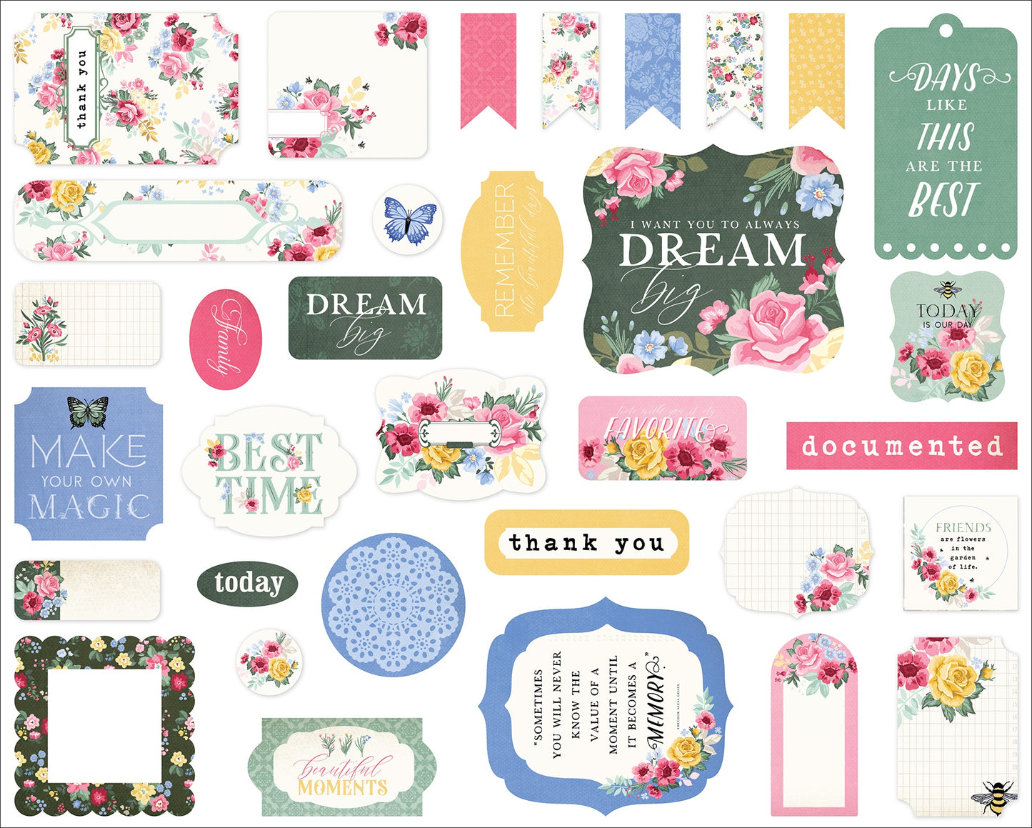 Carta Bella Bloom Cardstock Ephemera -Icons