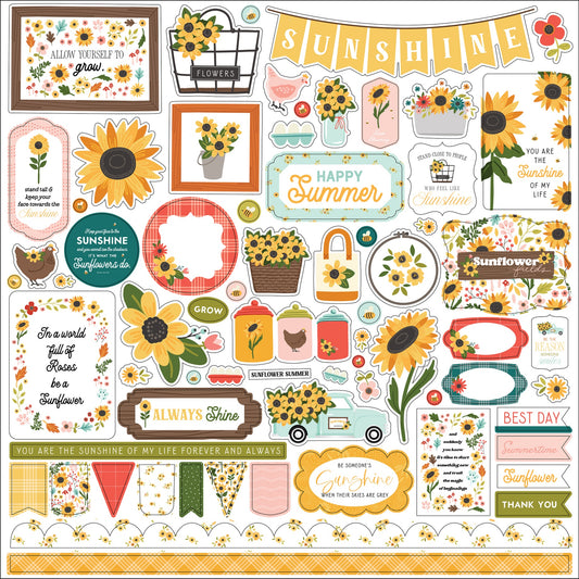 Carta Bella Sunflower Summer Cardstock Stickers