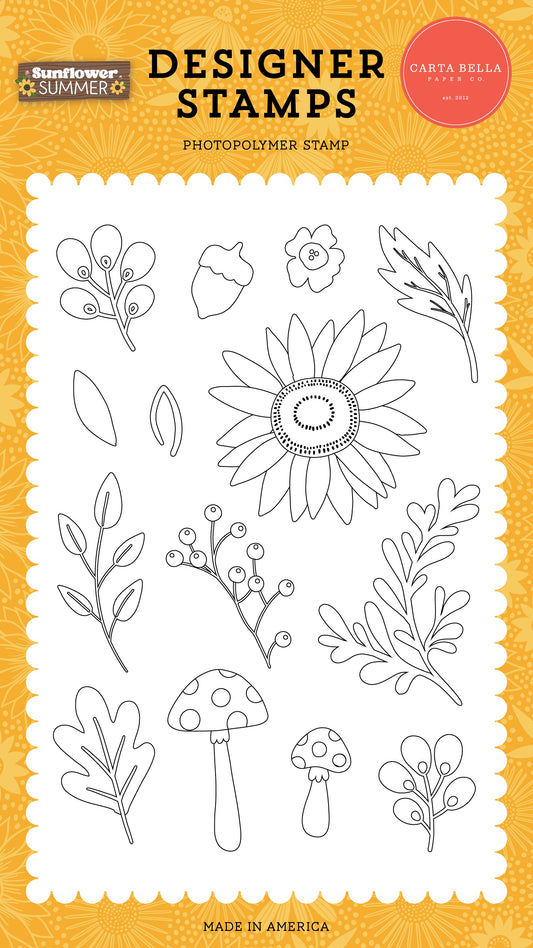 Carta Bella Sunflower Summer Stamps-Sunflower Garden