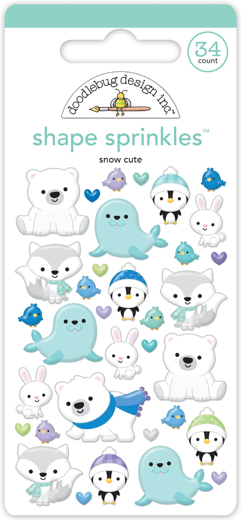 Doodlebug Snow Much Fun Sprinkles-Snow Cute