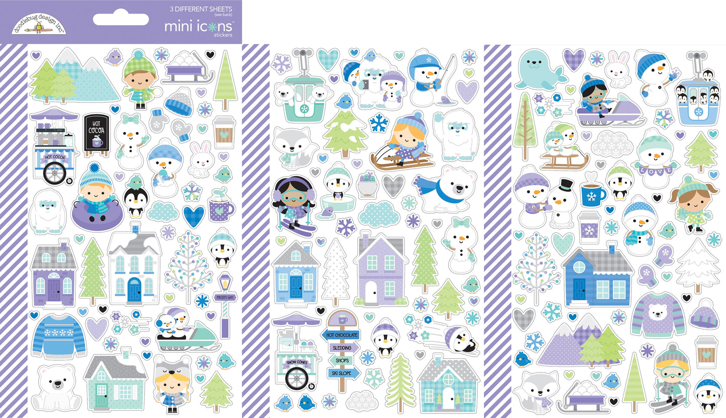 Doodlebug Snow Much Fun Mini Icons Stickers