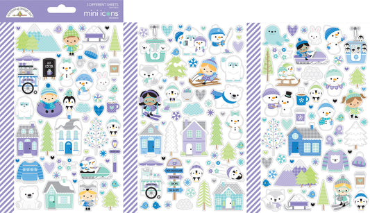 Doodlebug Snow Much Fun Mini Icons Stickers