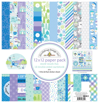 Doodlebug Snow Much Fun Paper Pack 12x12