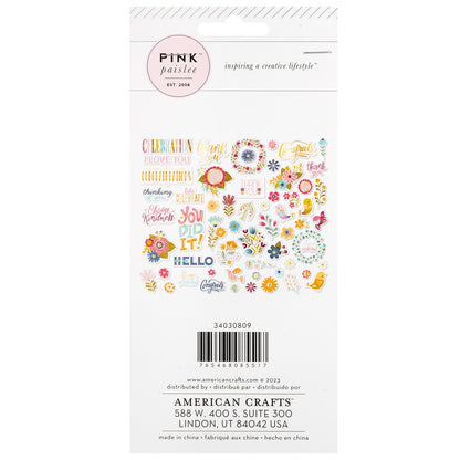 Pink Paislee Joyful Notes Ephemera Die-Cuts - Icons