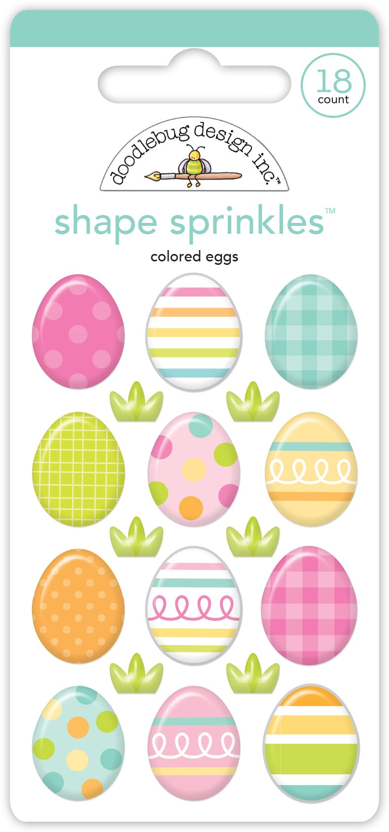 Doodlebug Bunny Hop Sprinkles -Colored Eggs