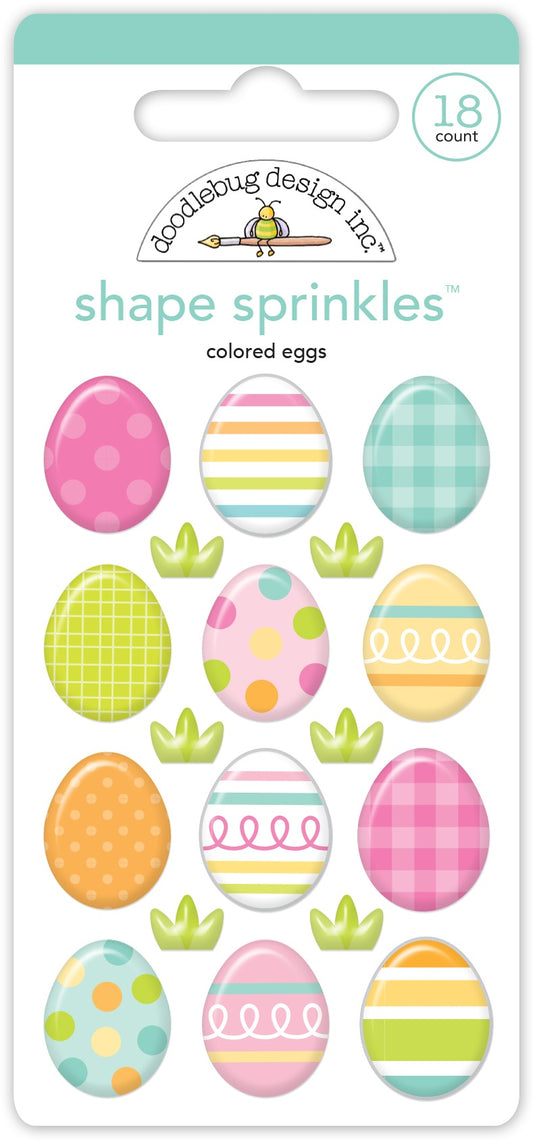 Doodlebug Bunny Hop Sprinkles -Colored Eggs