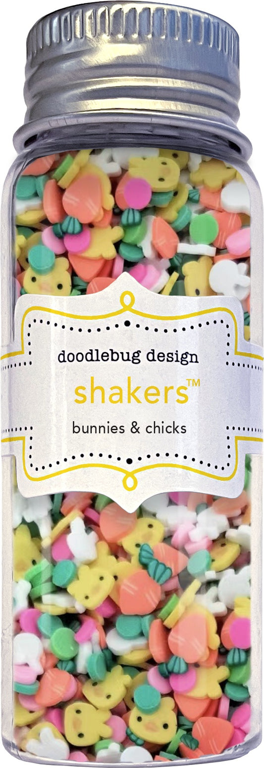 Doodlebug Shakers-Bunnies & Chicks