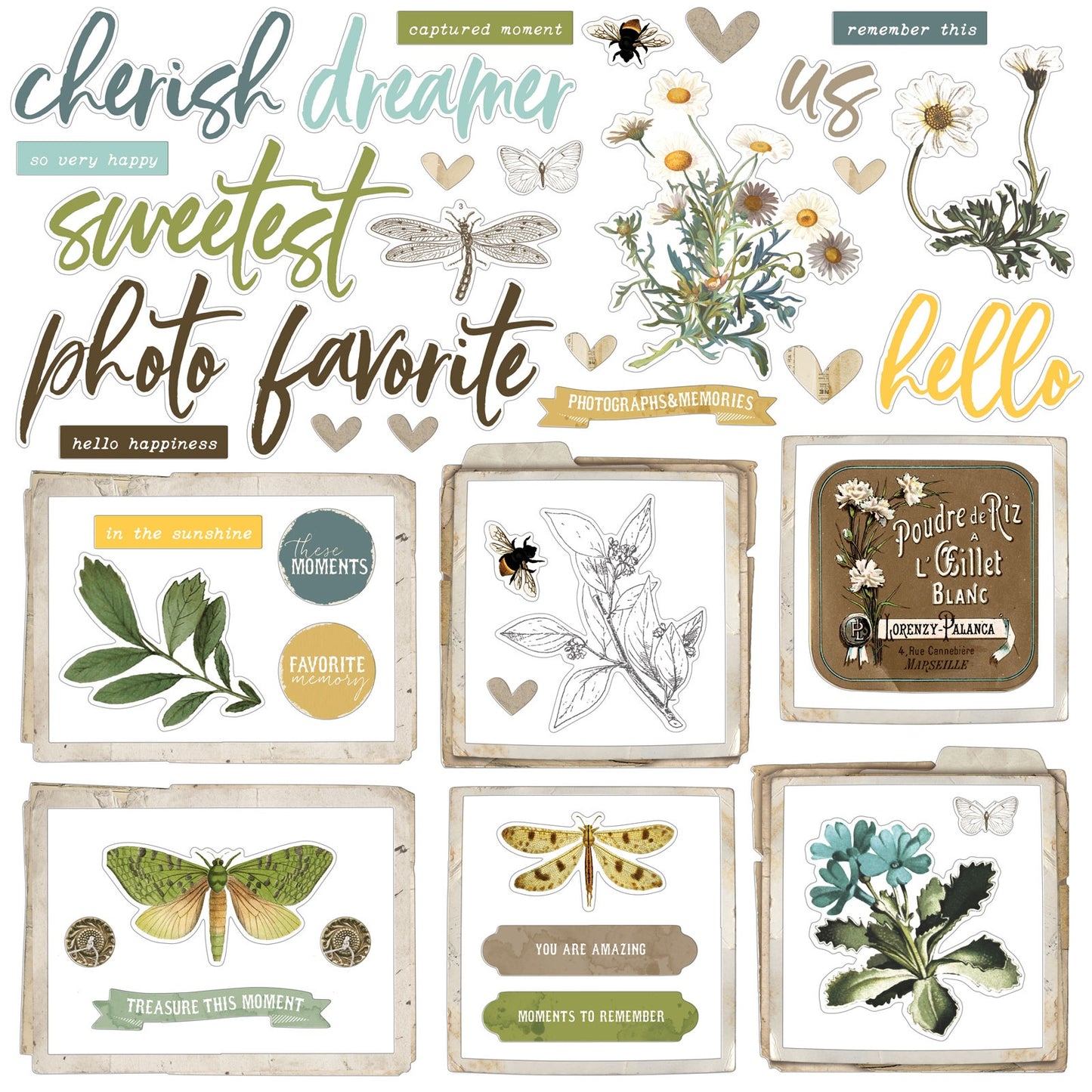 49 And Market Krafty Garden Collection Bundle With Custom Chipboard