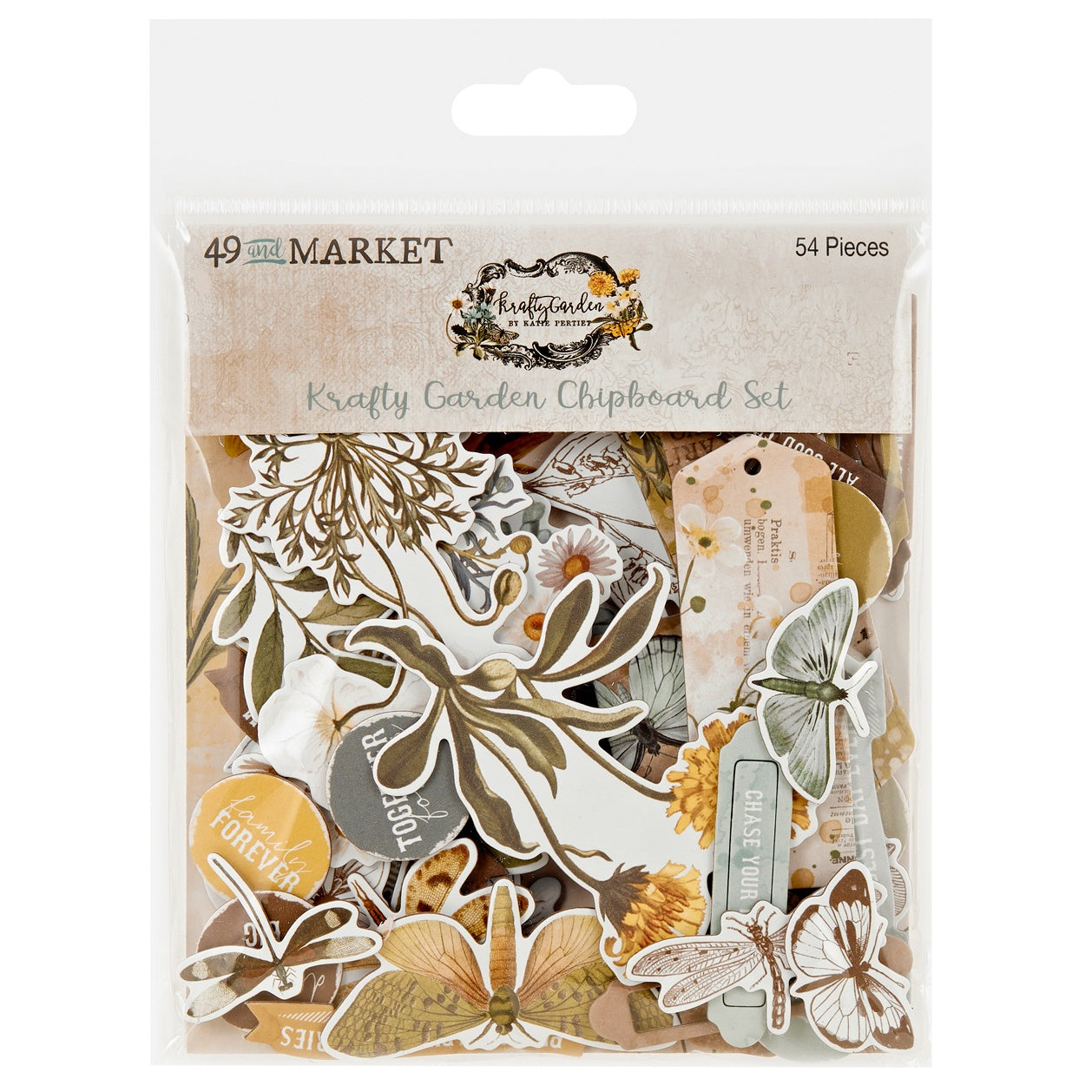 49 And Market Krafty Garden Chipboard Set