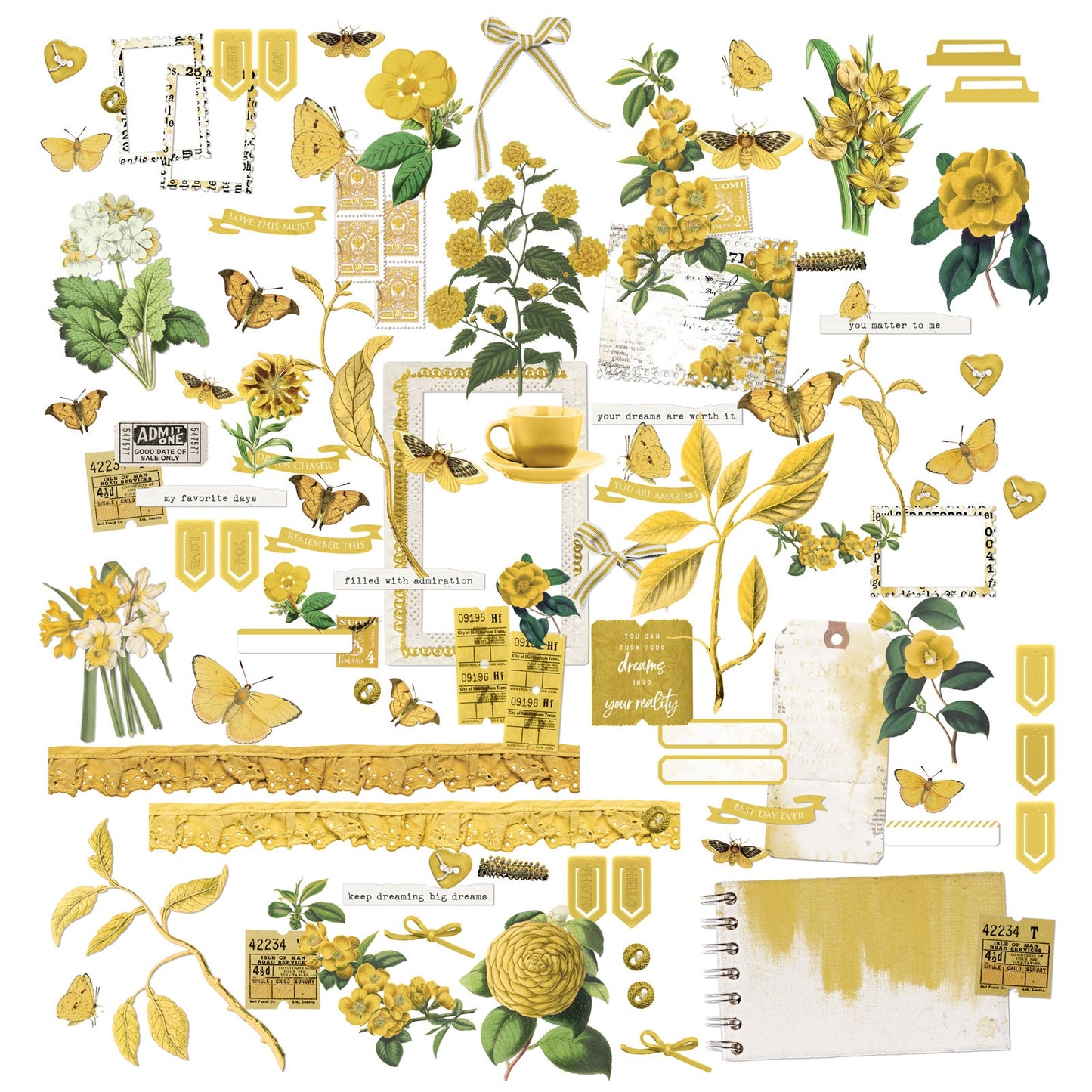 49 And Market Color Swatch: Ochre Laser Cut Outs-Elements