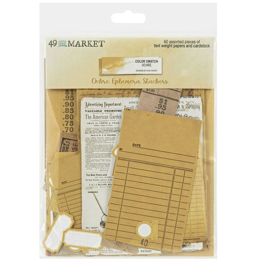 49 And Market Color Swatch: Ochre Ephemera Stackers