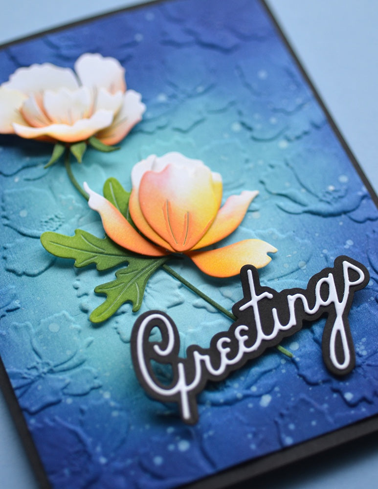 Memory Box 3D Embossing Folder & Dies-Anemone Drift