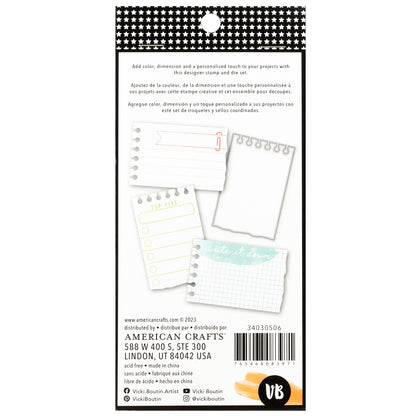 Vicki Boutin Mixed Media Stamp & Die Set-Notepad