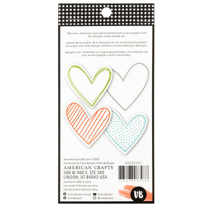 Vicki Boutin Mixed Media Stamp & Die Set-Heart