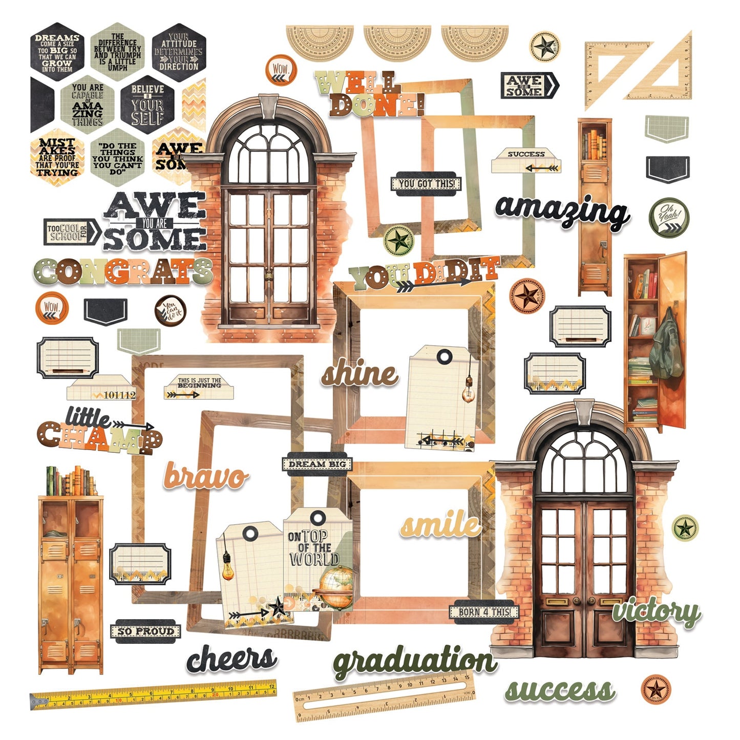 49 And Market Academia Die-Cuts-Elements