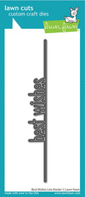 Lawn Cuts Custom Craft Die-Best Wishes Line Border