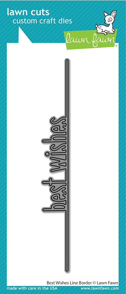 Lawn Cuts Custom Craft Die-Best Wishes Line Border