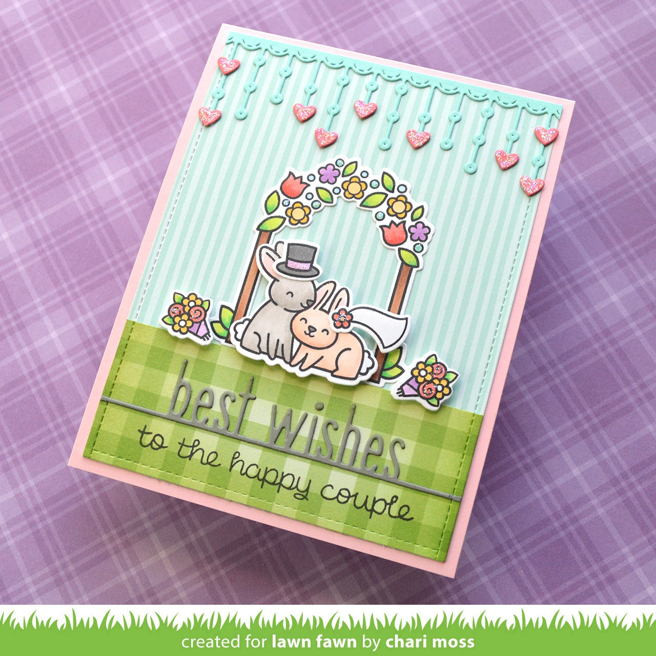 Lawn Cuts Custom Craft Die-Best Wishes Line Border