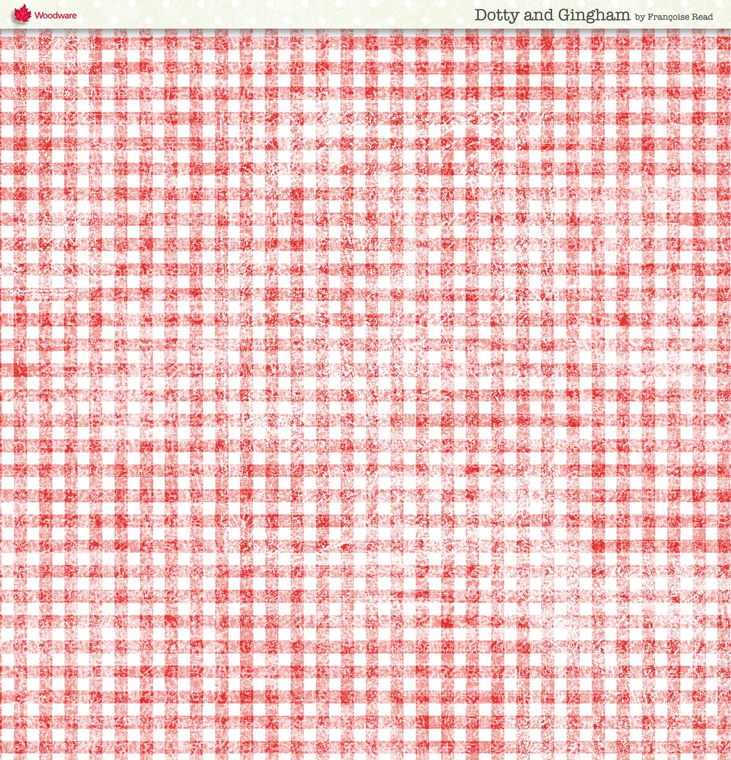 Woodware Dotty And Gingham Paper Pad 8x8