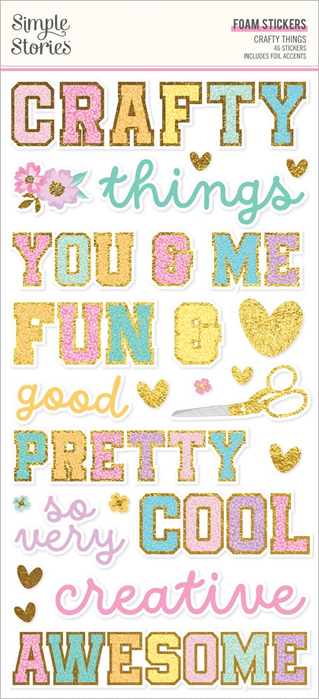 Simple Stories Crafty Things Foam Stickers
